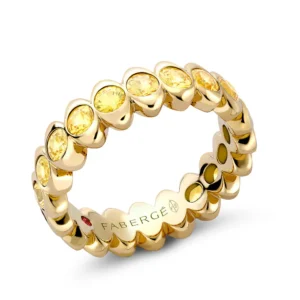 Fabergé - Anillo de eternidad con zafiro amarillo Cosmic Curve - Ref.: 3099/9- Talla: 53