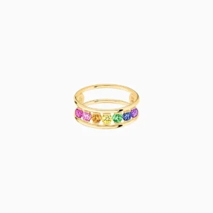 0.70ct-bague-hula-hoop-rainbow-rubis-saphirs-rose-orange-jaune-bleu-tsavorite-or-jaune