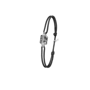PL-TION10 bracelet titanium and obsidian snow
